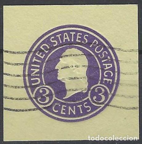 Sellos: ESTADOS UNIDOS - GEORGE WASHINGTON, 3 CENT IMPRESO Y GRABADO - USADO