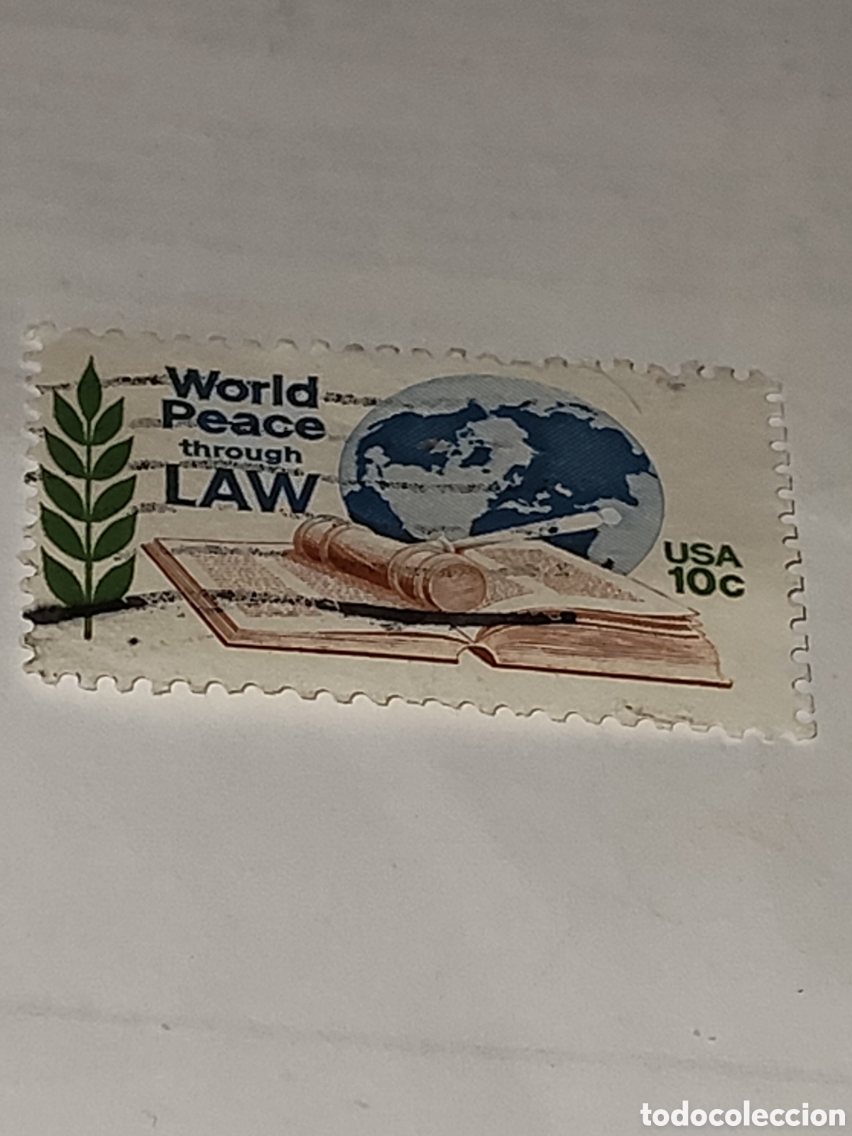 Selos: Sello de Estados Unidos Paz mundial a trav&eacute;s de la ley 1975