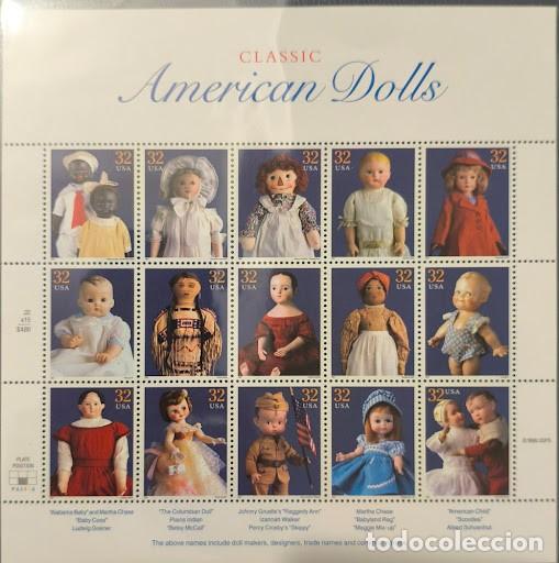Timbres: Estados Unidos (EE.UU. / USA) 1997 - Pliego / Hojita Bloque &rdquo;Classic American Dolls&rdquo; MNH / Nuevo