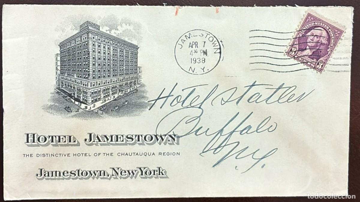 Timbres: MI) 1938 UNITED STATES, SILENT CANCELLATION, COVER SENT FROM JAMESTOWN TO BUFFALO,WITH PRESIDENT GEO