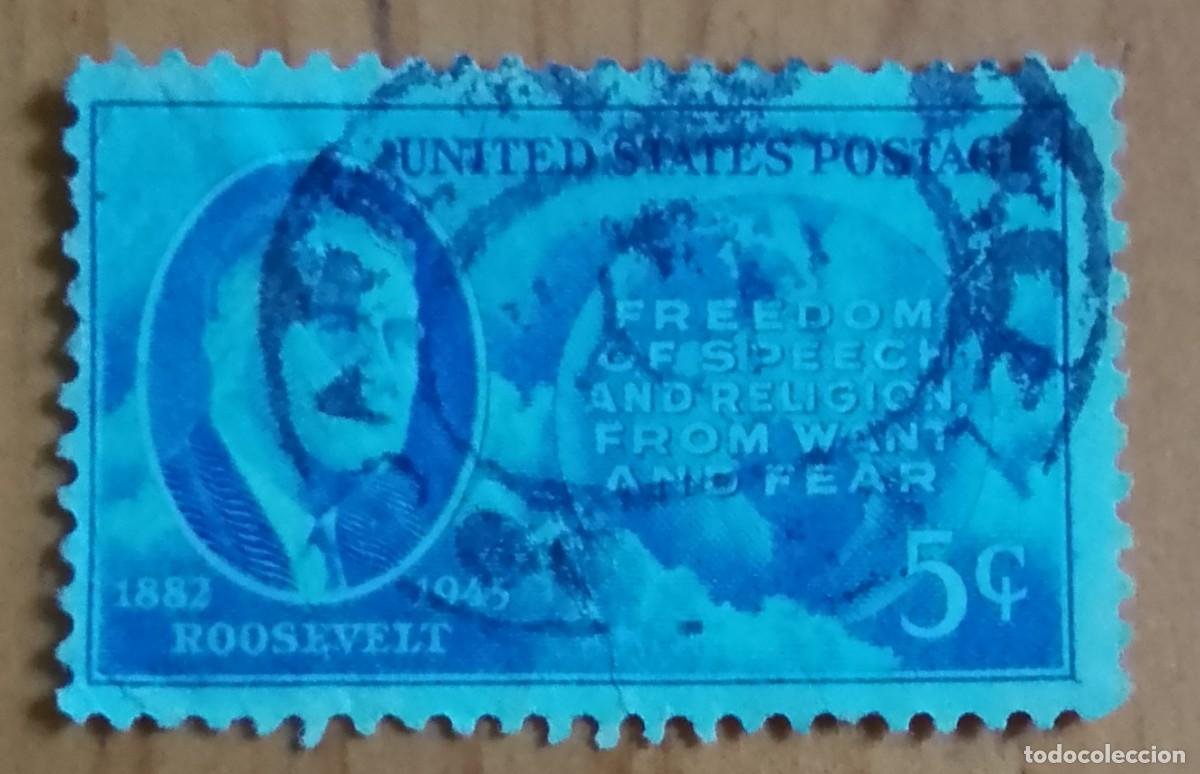 Timbres: ESTADOS UNIDOS - V/F 5 - EN MEMORIA DEL PRESIDENTE ROOSEVELT, 1882.1945 - VER DESCRIPCI&Oacute;N