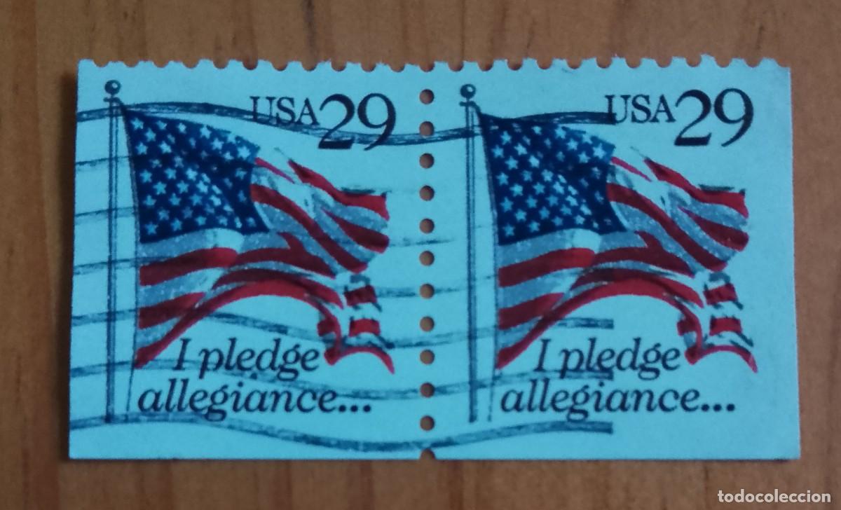 Timbres: ESTADOS UNIDOS - V/F 29 - A&Ntilde;O 1993, BANDERA Y PROMETO LEALTAD - VER DESCRIPCI&Oacute;N