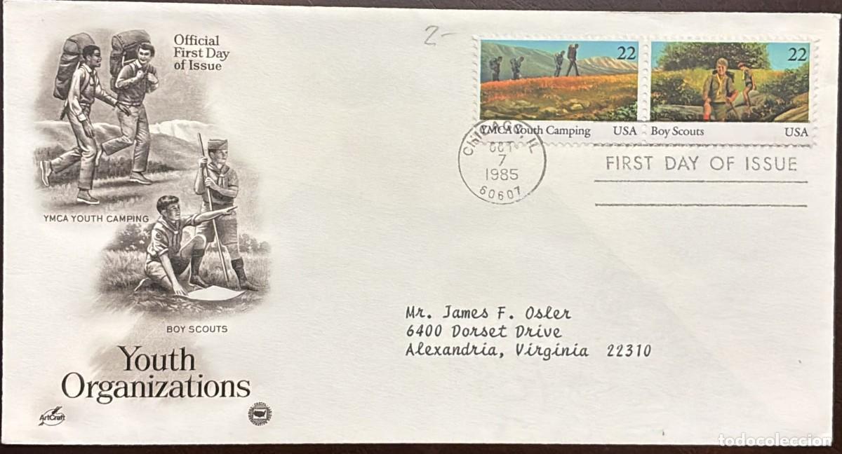 Timbres: MI) 1985 UNITED STATES, FDC, SILENT CANCELLATION, COVER SENT FROM CHICAGO TO VIRGINIA,WITH THE INTER