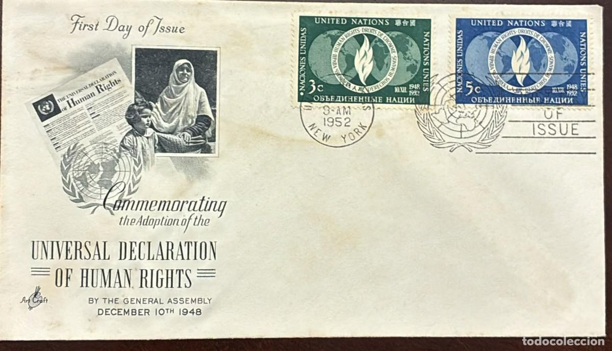 Timbres: MI) 1952 UNITED STATES, FDC, SILENT CANCELLATION,COMMEMORATING THE FOURTH ANNIVERSARY OF THE UNIVERS