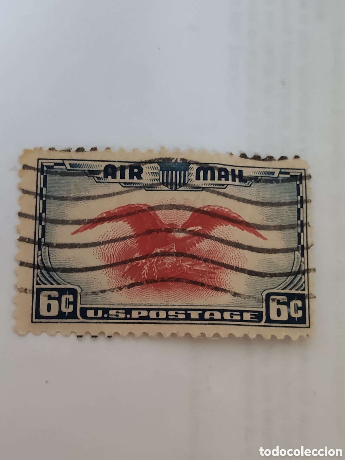 Francobolli: Sello de Estados Unidos vig&eacute;simo aniversario del primer servicio de correo a&eacute;reo del pais 1938