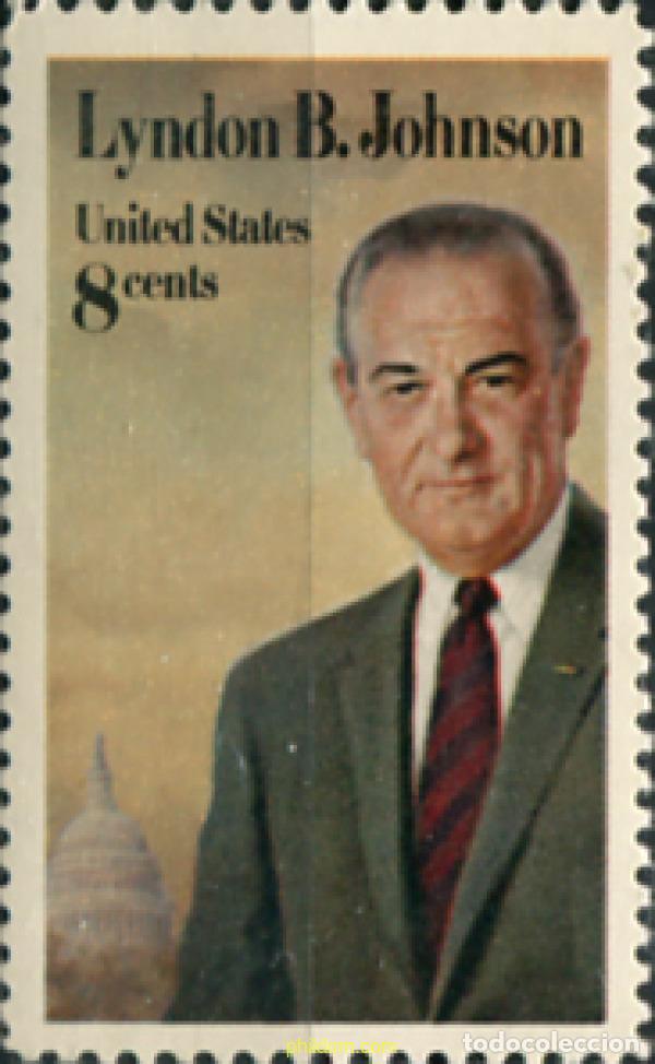 Sellos: 161999 MNH ESTADOS UNIDOS 1973 A LA MEMORIA DEL PRESIDENTE LYNDON B. JOHNSON (1908-1973)