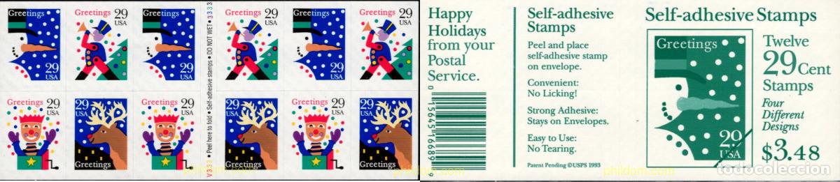 Sellos: 796950 MNH ESTADOS UNIDOS 1993 FELIZ NAVIDAD