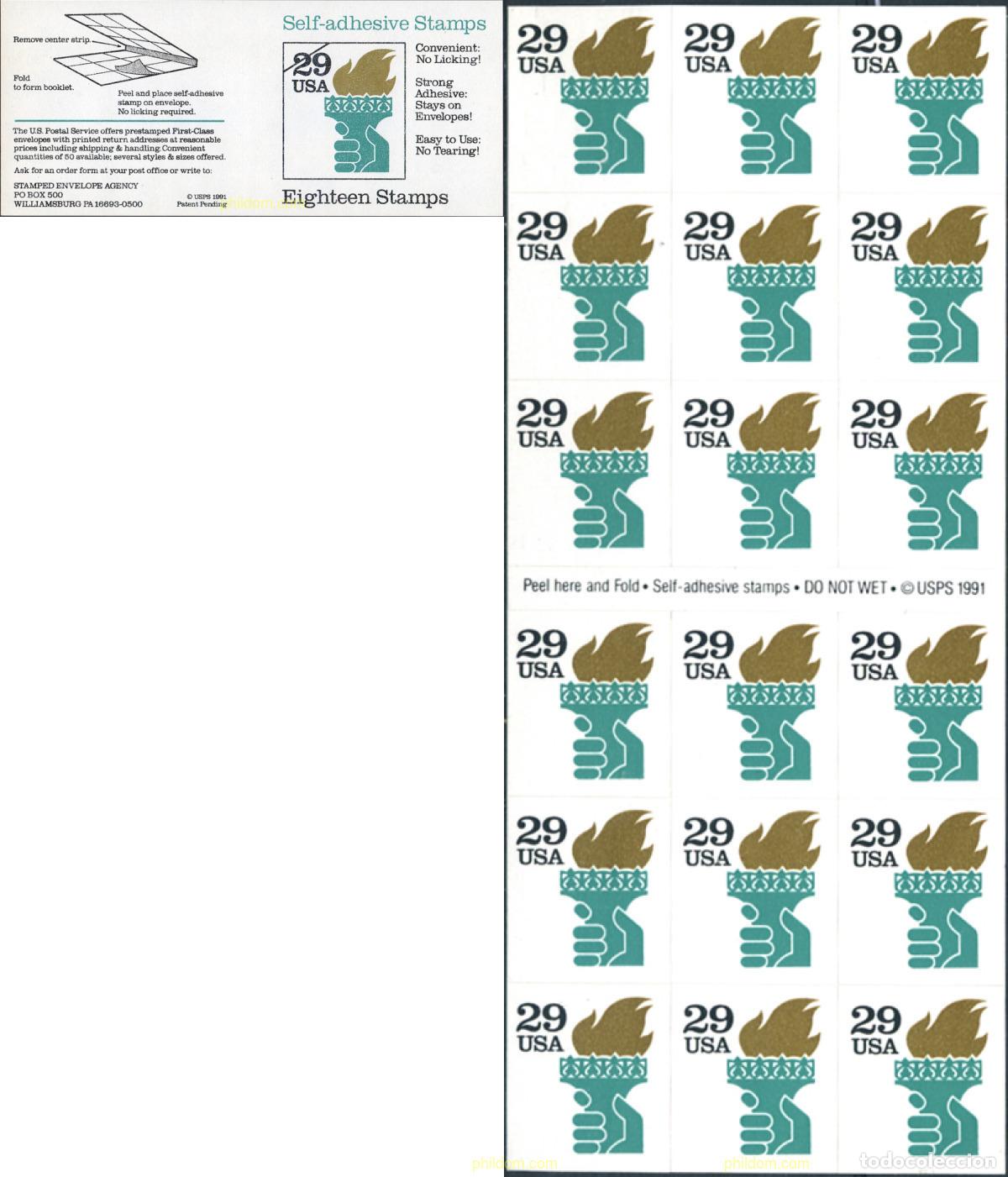 Sellos: 271966 MNH ESTADOS UNIDOS 1991 ANTORCHA DE LA ESTATUA DE LA LIBERTAT