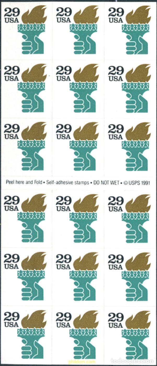 Sellos: 248068 MNH ESTADOS UNIDOS 1991 ANTORCHA DE LA ESTATUA DE LA LIBERTAT