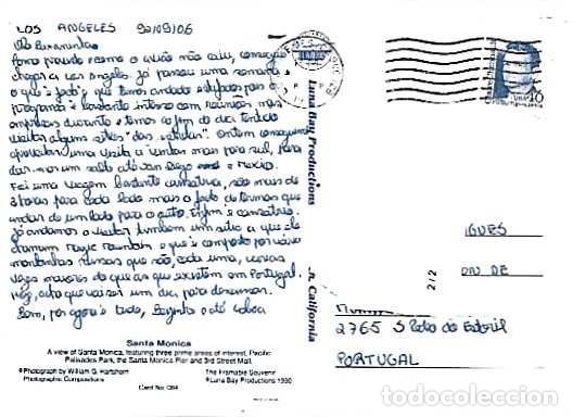 Sellos: Estados Unidos y Santa M&oacute;nica, Palisades, Pier, 3rd Street Los &Aacute;ngeles a S. Pedro do Estoril 1992