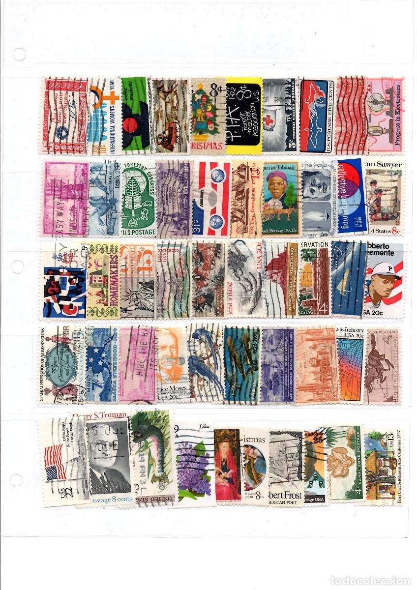 Sellos: Estados Unidos 50 val. usados