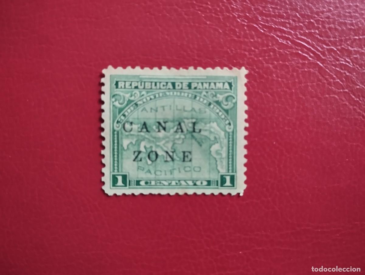 Sellos: CANAL ZONE POSESI&Oacute;N DE ESTADOS UNIDOS, A&Ntilde;O 1913, 1 CENTAVO VERDE, SCOTT#9, 3&ordf;SERIE.