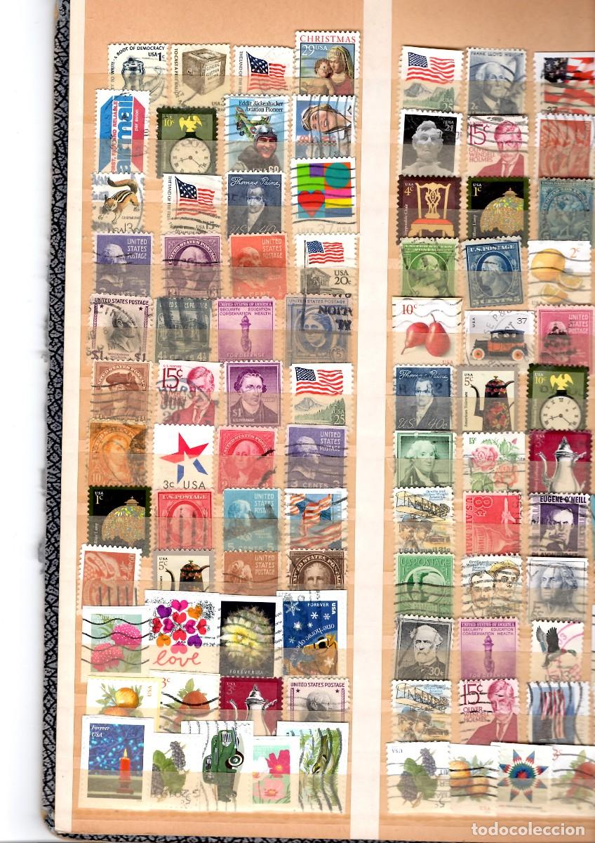 Sellos: Estados Unidos 100 val peque&ntilde;os usados