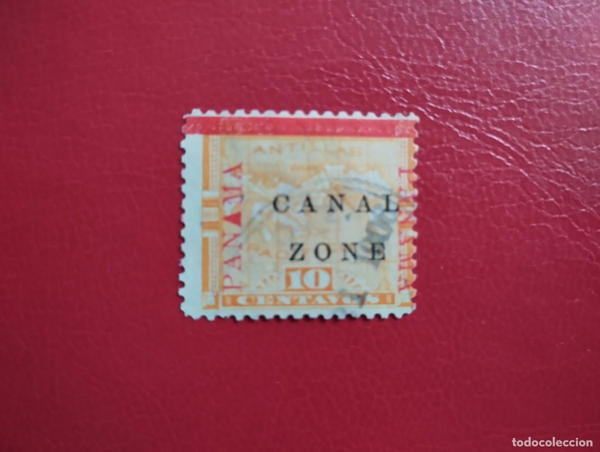 Sellos: ZONA DEL CANAL DE PANAM&Aacute;, POSESI&Oacute;N DE ESTADOS UNIDOS, A&Ntilde;O 1904, 10 CENTS. COLOR AMARILLO, SCOTT#13