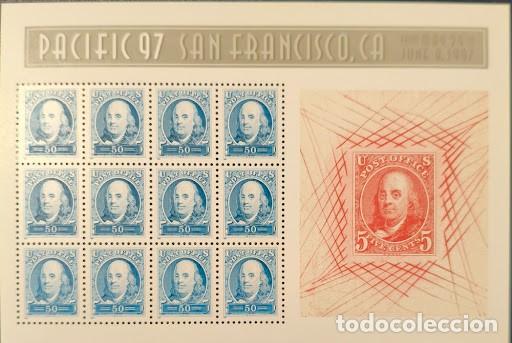 Sellos: EE.UU. Hoja Bloque Pacific 97 San Francisco (1997) &ndash; Benjamin Franklin