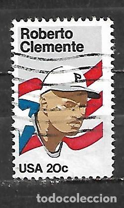 Sellos: 1984: Roberto Clemente, 1934 - 1972, beisbol (usado)