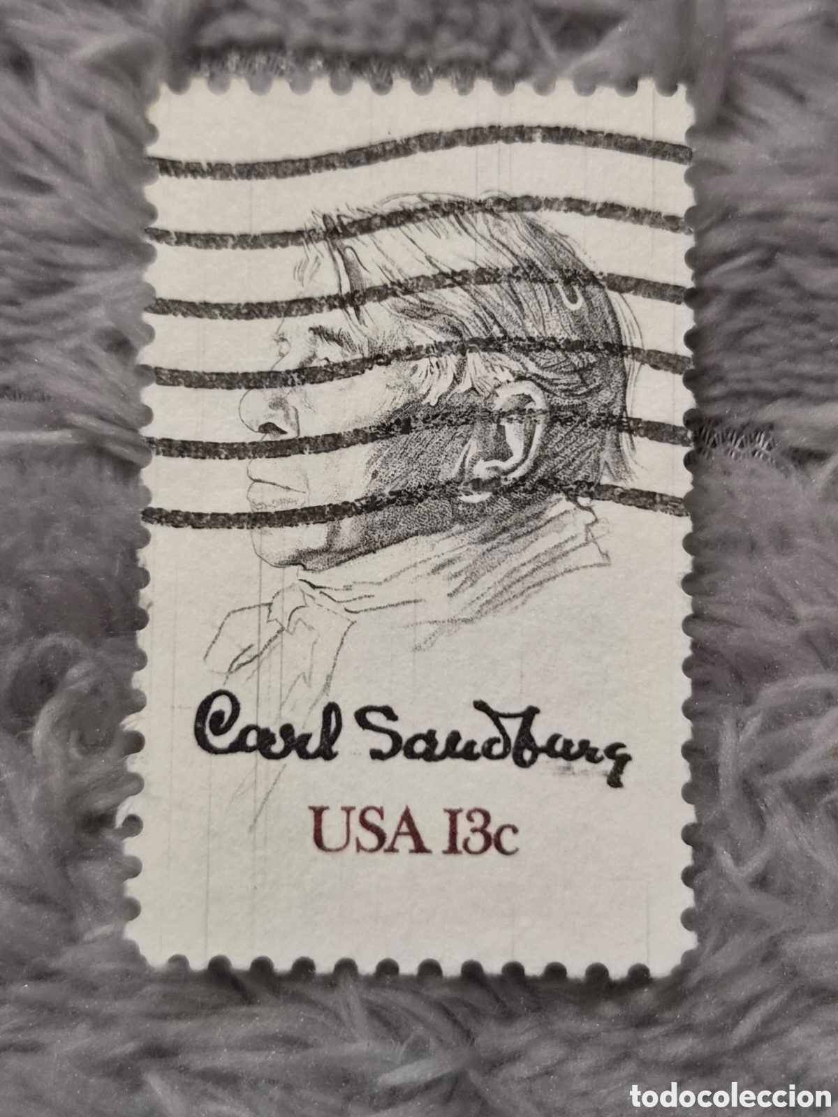 Sellos: Sello USA 1978 - Carl Sandburg 13c (Usado / Matasellado)