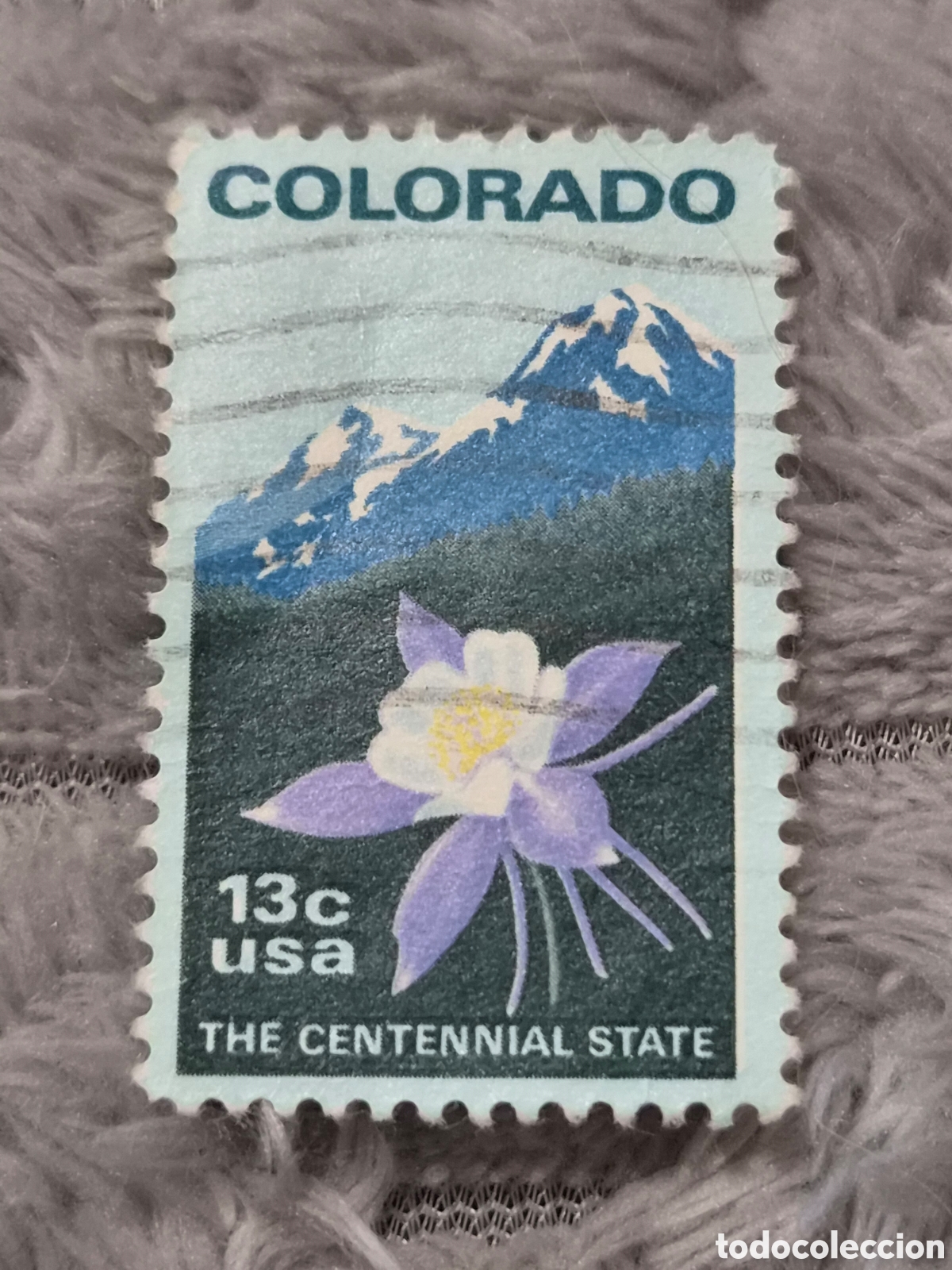 Sellos: Sello USA 1977 - Estado de Colorado 13c (Usado / Matasellado)