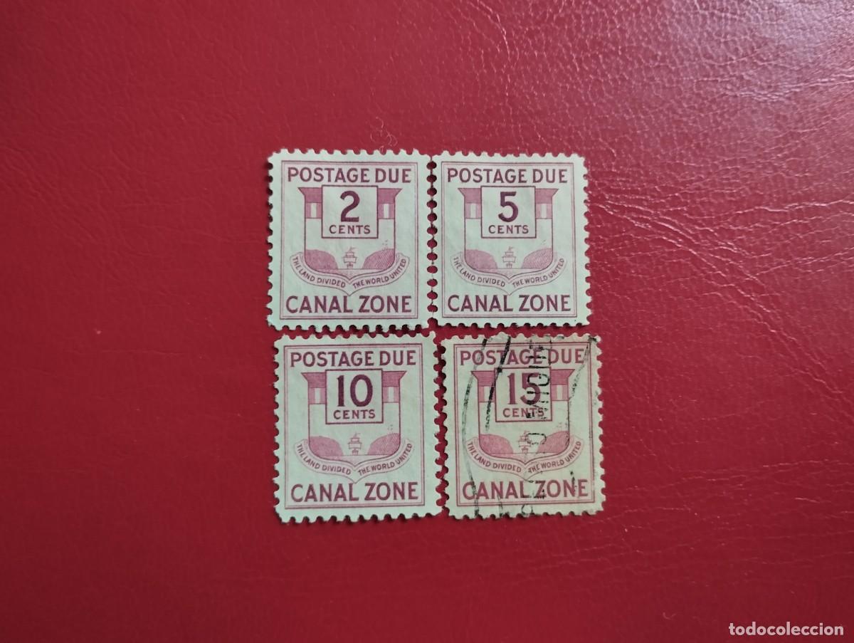 Sellos: ZONA DEL CANAL DE PANAM&Aacute;, A&Ntilde;O 1932/1941, SCOTT#J26-27-28-29, USADOS POSTAGE DUE.