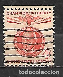 Sellos: 1961: Campe&oacute;n de la libertad. Mahatma Gandhi, 1869 - 1948. L&iacute;der pacifista indio (usado)