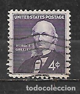 Sellos: 1961: Horace Greely, 1811 - 1872, Periodista y pol&iacute;tico republicano (usado)