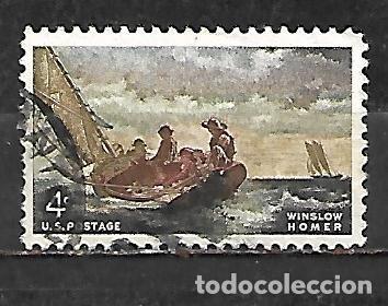 Sellos: 1962: Winslow Homer, 1836 - 1910. Pintor - &rdquo;El viento se levanta&rdquo; (usado)