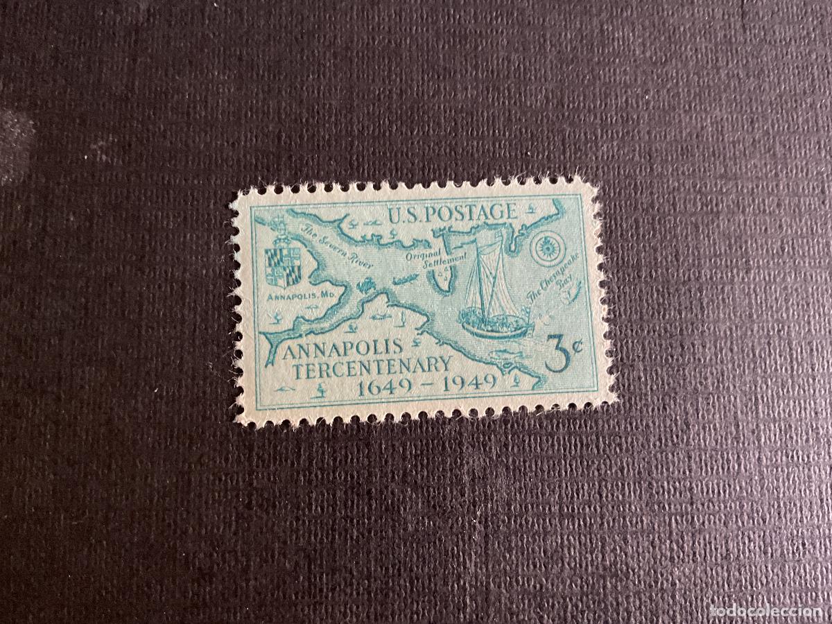 Sellos: ESTADOS UNIDOS N&ordm; YVERT 535*** A&Ntilde;O 1949. 300 ANIVERSARIO DE ANNAPOLIS