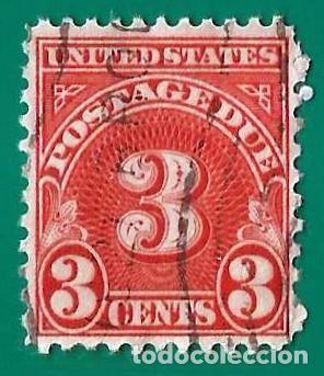 Sellos: Estados Unidos. 1930. Scott # J72. Sellos de Franqueo Debido. 3 Cents