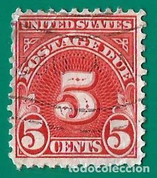 Sellos: Estados Unidos. 1930. Scott # J73. Sellos de Franqueo Debido. 5 Cents