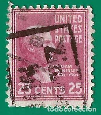 Sellos: Estados Unidos. 1938. Scott # 829. Presidente William McKinley