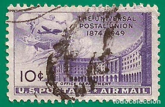 Sellos: Estados Unidos. 1949. Scott # C42. UPU. Edificio Departamento de Correos