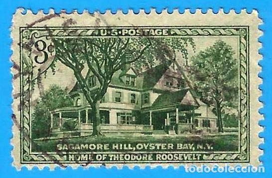 Sellos: Estados Unidos. 1953. Scott # 1023. Casa de Teodoro Roosevelt