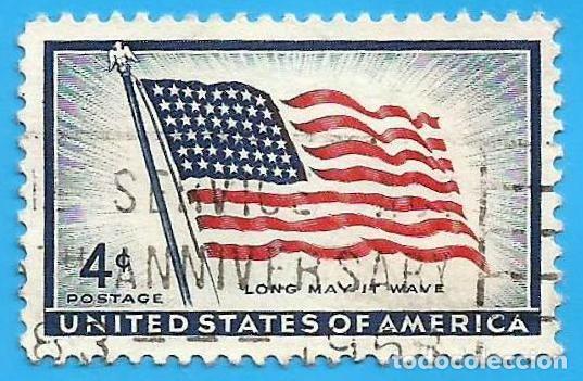 Sellos: Estados Unidos. 1957. Scott # 1094. Bandera de 48 Estrellas