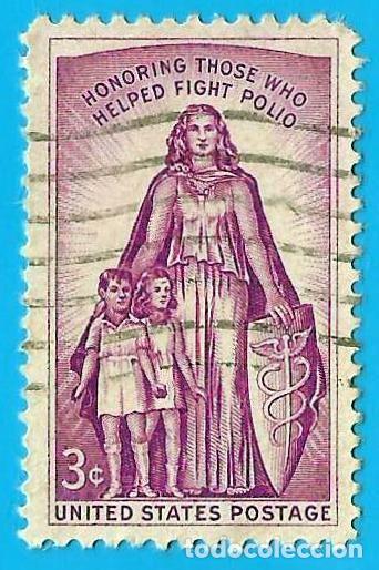 Sellos: Estados Unidos. 1957. Scott # 1087. Lucha contra la poliomelitis
