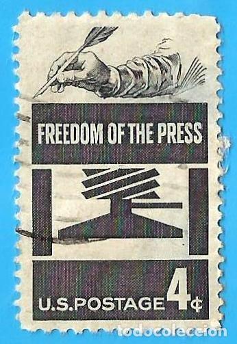 Sellos: Estados Unidos. 1958. Scott # 1119. Libertad de Prensa