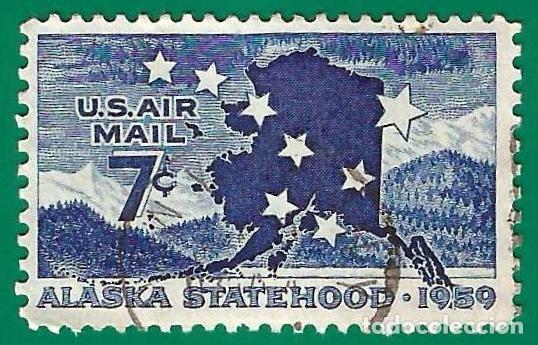 Sellos: Estados Unidos. 1959. Scott # 1131. Alaska. Categoria de Estado