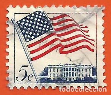 Sellos: Estados Unidos. 1963. Scott # 1208. Bandera sobre la Casa Blanca