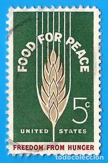 Sellos: Estados Unidos. 1963. Scott # 1231. Trigo. Libertad frente al Hambre