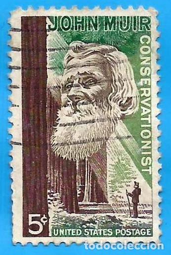 Sellos: Estados Unidos. 1964. Scott # 1245. John Muir. Conservacionista