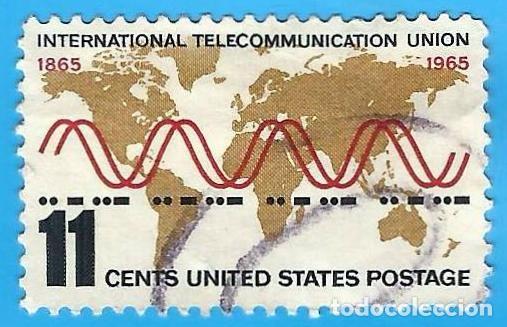 Sellos: Estados Unidos. 1965. Scott # 1274. Centenario Union Internacional de Telecomunicaciones