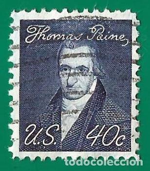 Sellos: Estados Unidos. 1968. Scott # 1292. Thomas Paine. Padre Fundador USA