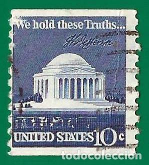 Sellos: Estados Unidos. 1973. Scott # 1510. Washington. Memorial del Presidente Jefferson