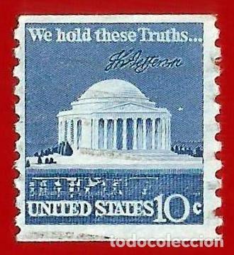 Sellos: Estados Unidos. 1973. Scott # 1520. Washington. Memorial del Presidente Jefferson