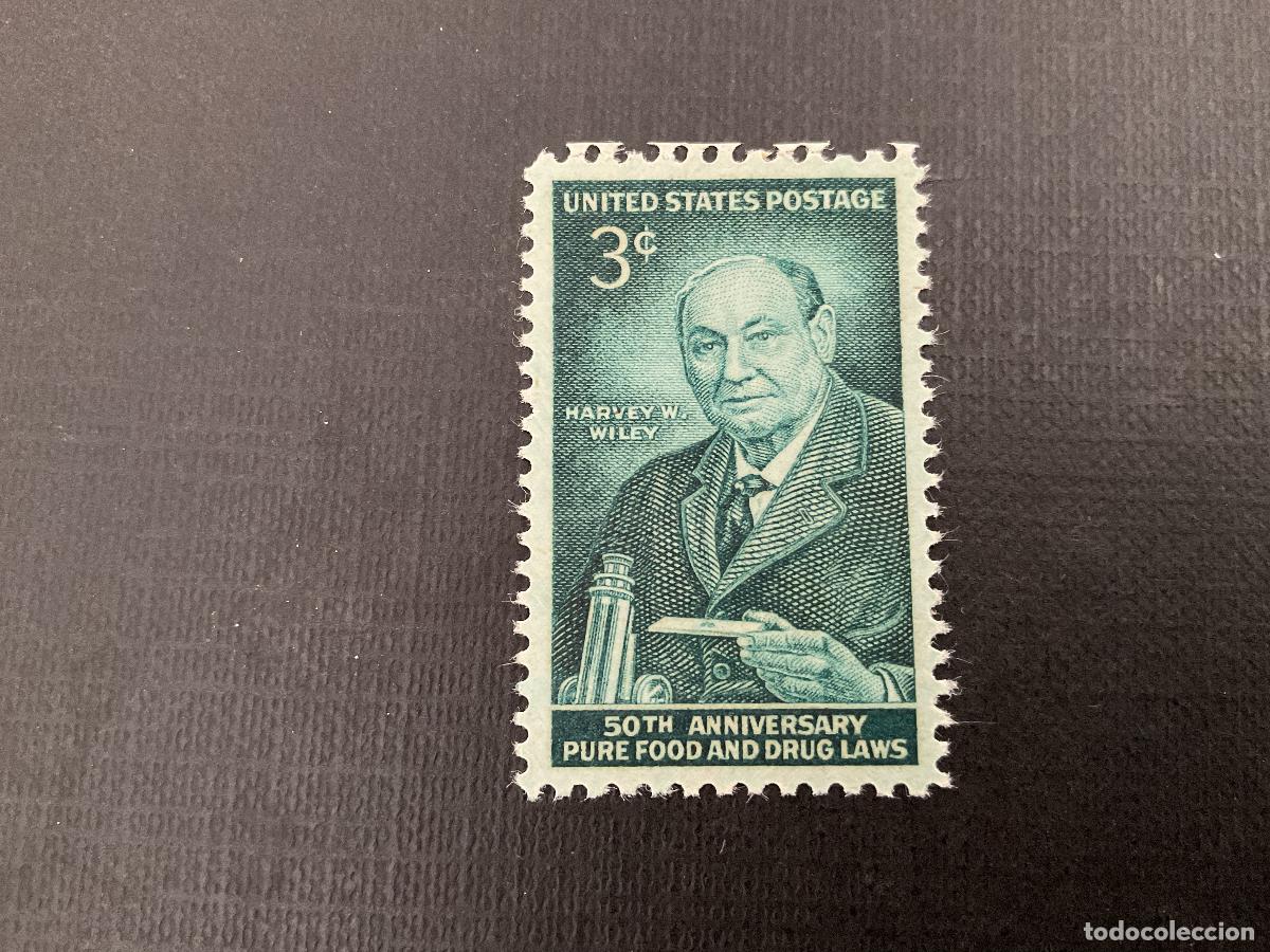 Sellos: ESTADOS UNIDOS N&ordm; YVERT 617*** A&Ntilde;O 1956. 50 ANIVERSARIO LEY SOBRE FRAUDES ALIMENTARIOS