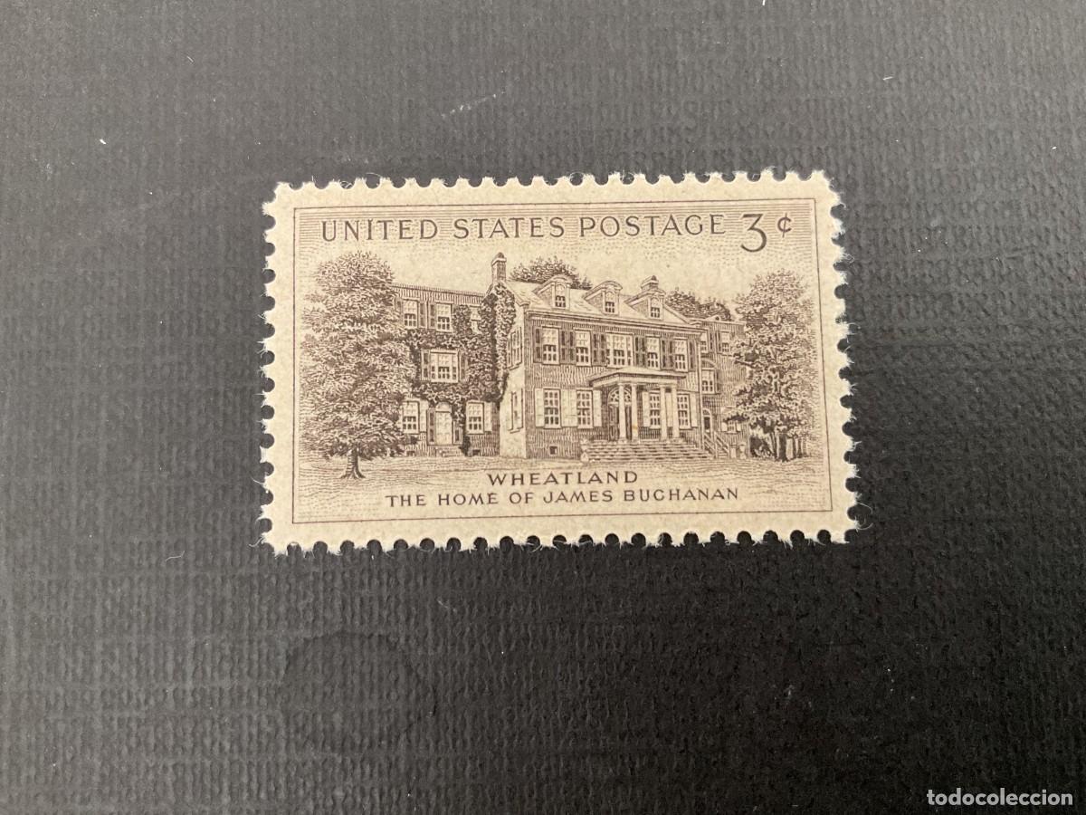 Sellos: ESTADOS UNIDOS N&ordm; YVERT 618*** A&Ntilde;O 1956. WHEATLAND, CASA DE JAMES BUCHANAN, EN LANCASTER