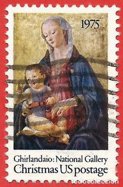 Francobolli: Estados Unidos. 1975. Scott # 1579. Navidad. La Virgen de Domenico Ghirlandaio