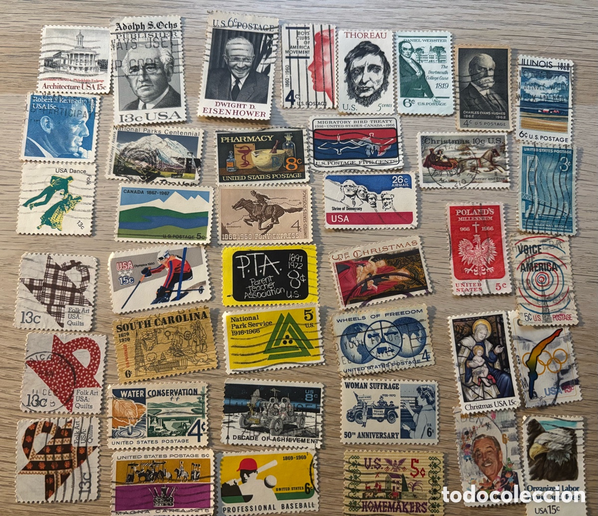 Sellos: Lote sellos USA 1960-1993 , 184 unidades , distintas tem&aacute;ticas.