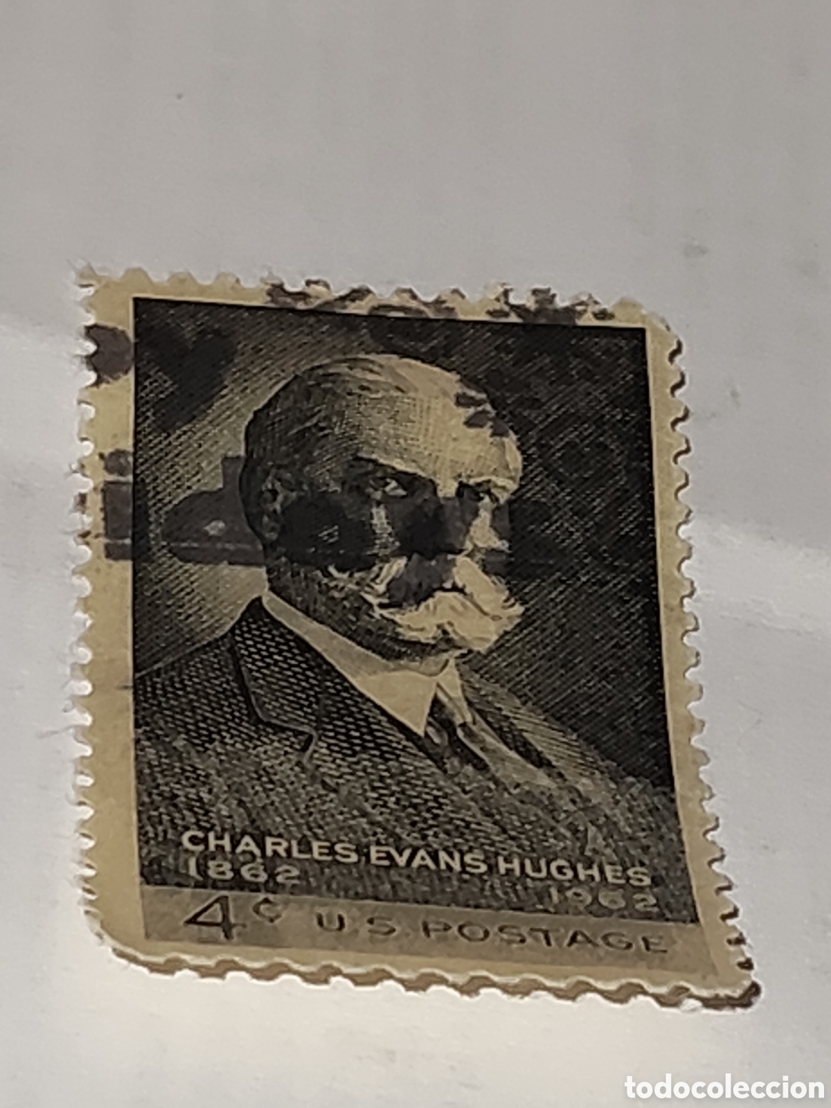 Sellos: Sello de Estados Unidos Charles Evans jurista y pol&iacute;tico estadounidense 1962