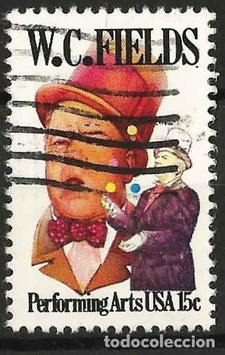 Sellos: Estados Unidos 1980 - Mi 1410 - YT 1267 - W. C. Fields, actor