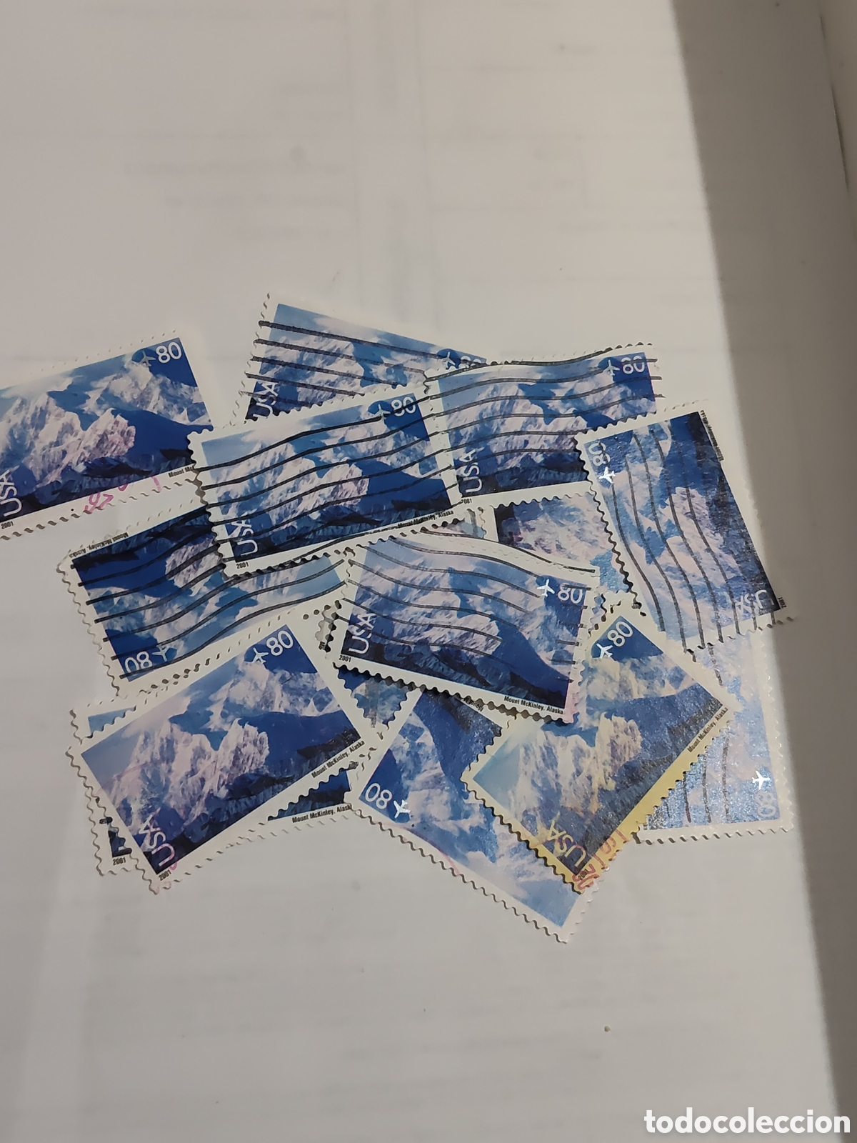 Sellos: 14 sellos de Estados Unidos Monte Mckinley en Alaska 2001